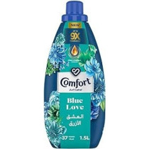 Comfort Concentrated Fabric Softener, Blue Love, With Pro-Fresh Technology For Up To 9x Fragrance, 1.5L
