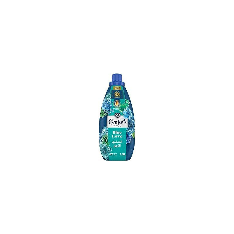 Comfort Concentrated Fabric Softener, Blue Love, With Pro-Fresh Technology For Up To 9x Fragrance, 1.5L