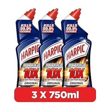 Harpic Original Power Plus 10x Most Powerful Toilet Cleaner, 750ml, Pack Of 3