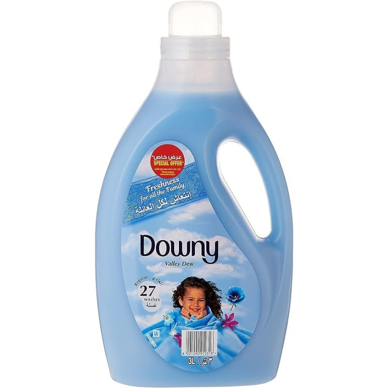 Downy Regular Fabric Softener Valley Dew, Blue, 3L