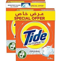 Tide Automatic Laundry Detergent Powder, 2.5 Kg, Dual Pack