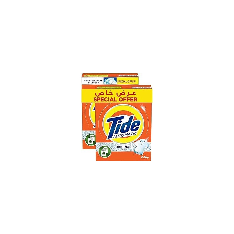 Tide Automatic Laundry Detergent Powder, 2.5 Kg, Dual Pack
