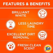 Tide Automatic Laundry Detergent Powder, 2.5 Kg, Dual Pack