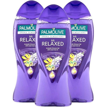 Palmolive Shower Gel Aroma Sensations So Relaxed Body Wash, Pampering Shower Gel, Delicious Fragrance, Silky Shower Gel With Essential Oils, 500ml, (Pack Of 3)
