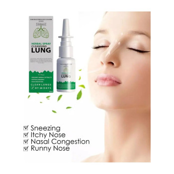 Onnature Herbal Organic Lung Cleanser And Repair Nasal Spray, Lung Purification, Detoxification, Relief Of Allergy Symptoms, Unblocking Breathing Passage And Improve Respiratory System - 20 ml