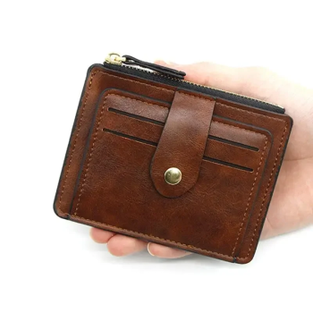 Luxury Slim Stylish Leather Men's Wallet Credit Card ID Card Holder With Coin Pocket Wallet For Men