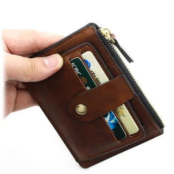 Luxury Slim Stylish Leather Men's Wallet Credit Card ID Card Holder With Coin Pocket Wallet For Men