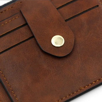 Luxury Slim Stylish Leather Men's Wallet Credit Card ID Card Holder With Coin Pocket Wallet For Men
