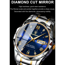 Poedagar Fashion Luxury Wristwatch, Luminous Stainless Steel Quartz Waterproof Man Watch