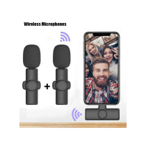 K9 2 in 1 Wireless Lavalier Microphone for Type-C Phone , USB-C Android Phone and iPhone Mini Mic for YouTube, TikTok Live Streaming, Gaming, Video Recording, Vlog with Auto Noise Reduction