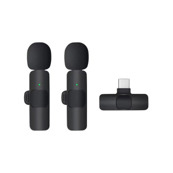 K9 2 in 1 Wireless Lavalier Microphone for Type-C Phone , USB-C Android Phone and iPhone Mini Mic for YouTube, TikTok Live Streaming, Gaming, Video Recording, Vlog with Auto Noise Reduction