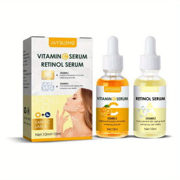 Jaysuing Pack Of 2 Vitamin C Serum And Retinol Serum