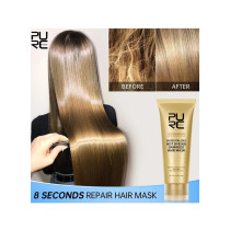 Purc 8 Seconds Hair Mask For Dyed Frizzy And Damaged Hair, Keratin Treatment Magic Hair Mask Smoothing Straightening Soft Repair Damaged Frizz Hair - 70g
