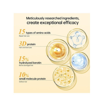 Purc 8 Seconds Hair Mask For Dyed Frizzy And Damaged Hair, Keratin Treatment Magic Hair Mask Smoothing Straightening Soft Repair Damaged Frizz Hair - 70g