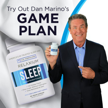 Relaxium Natural Sleep Aid - Sleep Supplement For Longer Sleep And Stress Relief Non-Habit Forming - 60 Capsules