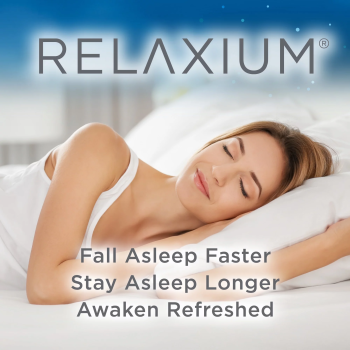 Relaxium Natural Sleep Aid - Sleep Supplement For Longer Sleep And Stress Relief Non-Habit Forming - 60 Capsules
