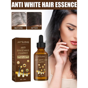Jaysuing Anti White Hair Serum Gray To Black Nourish Hair Growth Prevents Gray Hair and Promotes Healthy Black Hair - 30ml