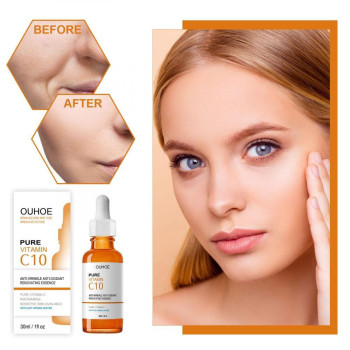 Ouhoe Pure Vitamin C10 Serum For Wrinkles, Dark Spots And Premature Sun Damage - 30ml