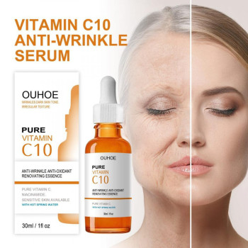 Ouhoe Pure Vitamin C10 Serum For Wrinkles, Dark Spots And Premature Sun Damage - 30ml
