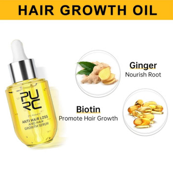 Purc Hair Growth And Anti Hair Loss Serum With Biotin Argan Oil Ginger For Men And Women - 50ml