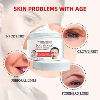 West And Month Anti-Aging Instant Wrinkle Removal Cream, Brighten Skin Tone and Control Oil - 40g