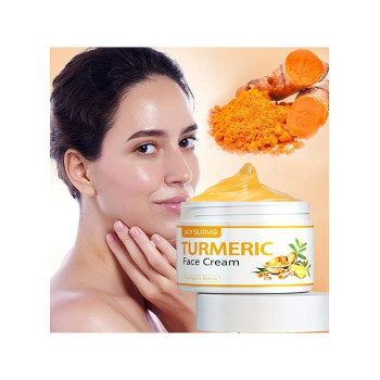 Jaysuing Turmeric Face Cream For Skin Firming and Whitening, Facial Moisturizing Smooth Wrinkles And Tighten Skin For A Youthful Glow 50g