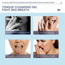 Eelhoe Tongue Cleaning Gel With Brush For Bad Breath, Mouth Cleansing Toothpaste Gel