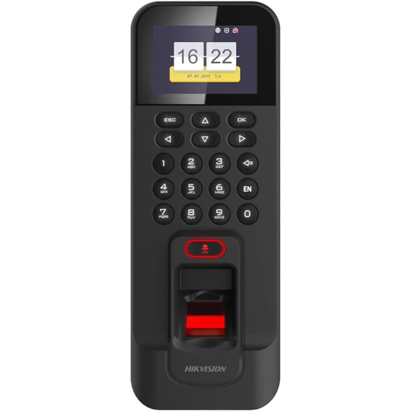 Hikvision Pro Series Fingerprint Terminal with LCD-TFT Display Screen And Wifi, DS-K1T804BMF, Black