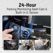 Hikvision D1 Dashcam With 360 Degree rotation, 1080P, Wifi, Cigarette Adaptor Power, Loop Recording, Parking Monitoring, AE-DC2018-D1, Grey