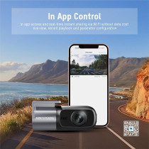 Hikvision D1 Dashcam With 360 Degree rotation, 1080P, Wifi, Cigarette Adaptor Power, Loop Recording, Parking Monitoring, AE-DC2018-D1, Grey