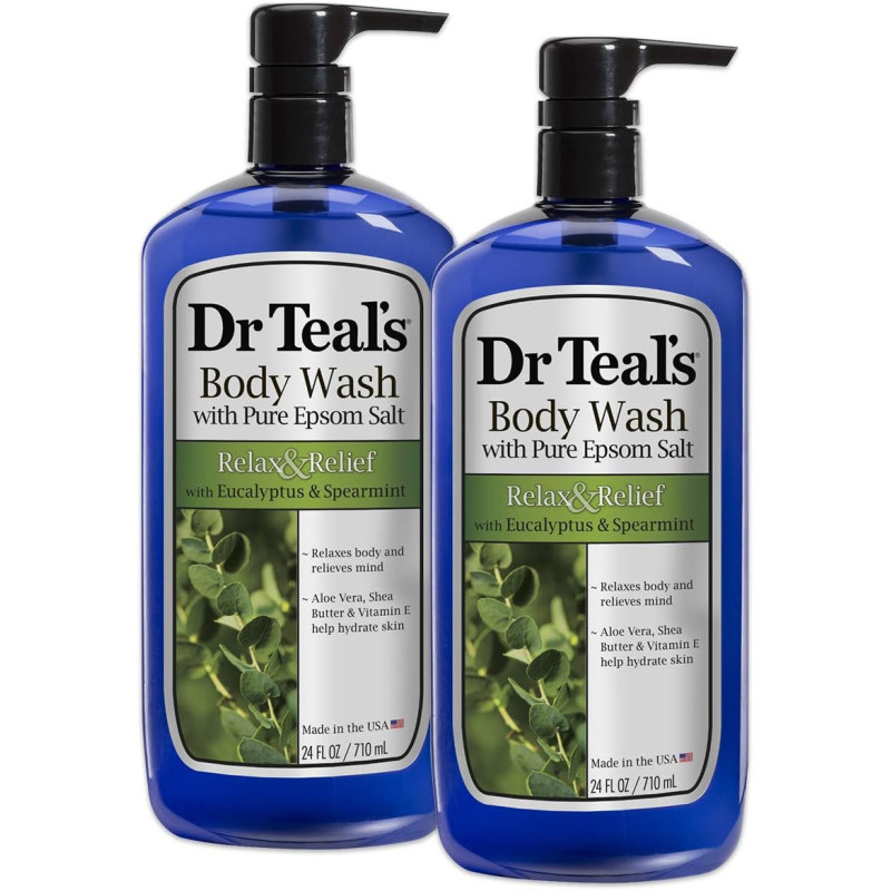 Dr Teal's Eucalyptus And Spearmint Body Wash - Relax And Relief, 710 ml, Pack of 2