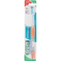 Gum Technique Soft Bristles Regular Toothbrush - Quad-Grip Handle for Advanced Brushing Technique and Effective Plaque Removal - Optimal Oral Care
