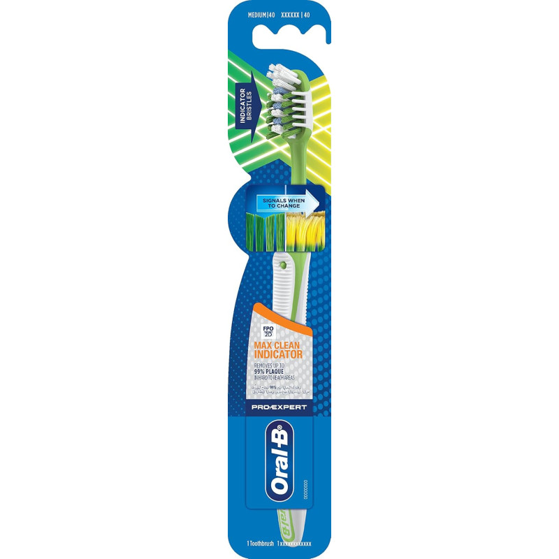 Oral-B Pro Expert Max Clean Indicator Manual Toothbrush With Medium Bristles