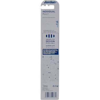 Jordan Individual Reach Soft Toothbrush With Comfortable Grip, Multicolour