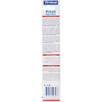 Trisa Fresh Super Clean Medium Toothbrush Swiss Made with Travel Cap And Finest Swiss Oral Care, Perfectly Rounded Filament Ends
