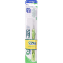 Gum Microtip Toothbrush With Medium Bristles, Removes Bacteria Along Gum Line, Gently Removes Plaque and Deep And Gentle Cleaning