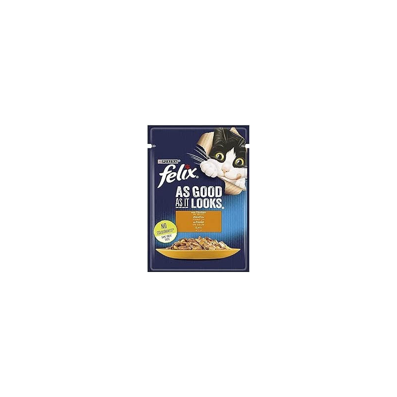 Purina Felix Chicken In Jelly Pouch Wet Cat Food 85g X 12 pack