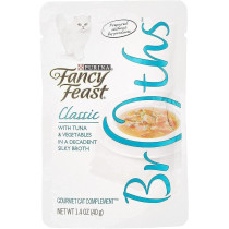 Purina Fancy Feast Classic Broths Tuna & Vegetable Wet Cat Food 40g X 12 Pack