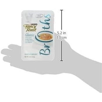 Purina Fancy Feast Classic Broths Tuna & Vegetable Wet Cat Food 40g X 12 Pack