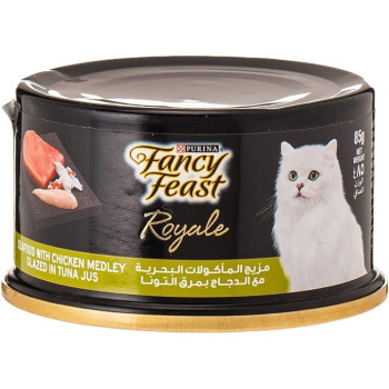 Purina Fancy Feast Royale Seafood & Chicken Medley Wet Cat Food 85g X 12 Pack