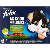 Purina Felix It Looks Vegetable Selection In Jelly Pouch Wet Cat Food Pack 12X85G
