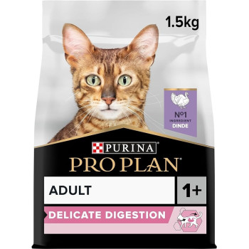 Purina Pro Plan DeliCate Optidigest Turkey Adult Dry Cat Food 1.5 Kg