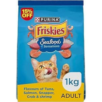 Purina Friskies Seafood Sensations Cat Dry Food Promo Ba g 1 Kg X 5 pack