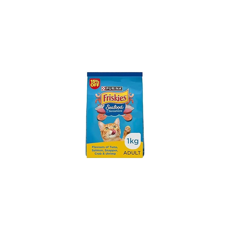 Purina Friskies Seafood Sensations Cat Dry Food Promo Ba g 1 Kg X 5 pack