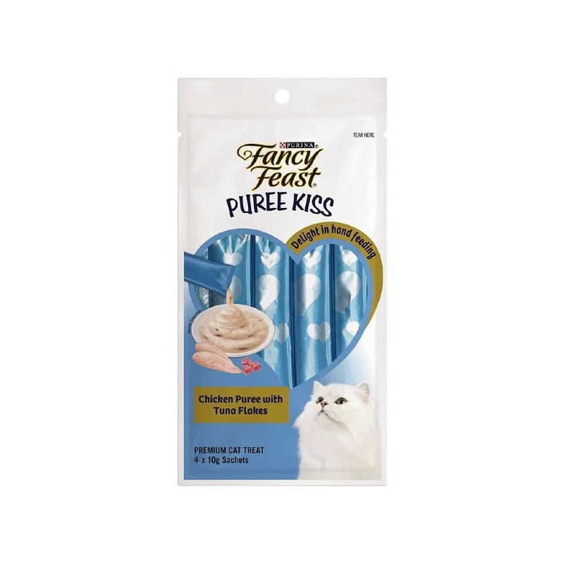 Purina Fancy Feast Puree Kiss Chicken with Tuna Flakes 40 g x 12 pack