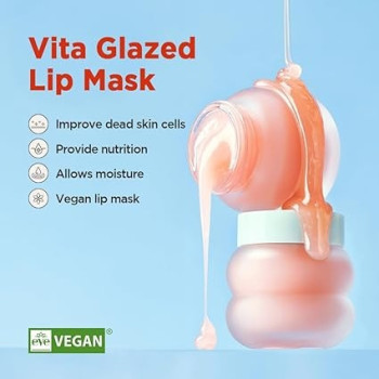 Tocobo Vita Glazed Lip Mask 20Ml, Super Moisturizing Night Lip Care, Glazed And Easy Washable Texture