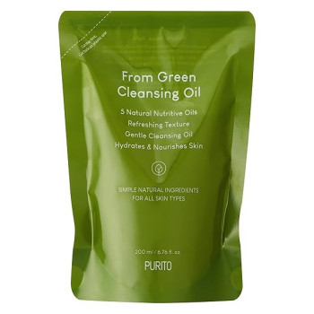 Purito From Green Cleansing Oil Refill, 200Ml, Gentle Facial Cleanser, Cruelty-Free And Vegan