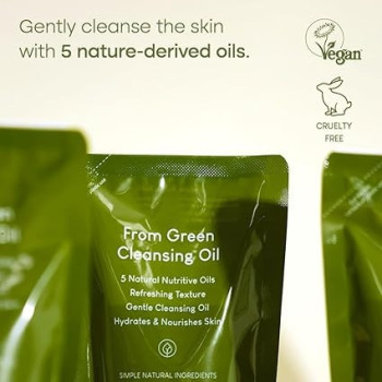 Purito From Green Cleansing Oil Refill, 200Ml, Gentle Facial Cleanser, Cruelty-Free And Vegan