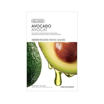 The Face Shop Real Nature Avocado Mask Nourishing And Revitalizing, 20G