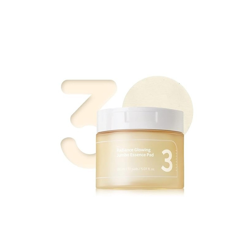 Numbuzin No.3 Radiance Glowing Jumbo Essence Pad 70 Pads, 150Ml